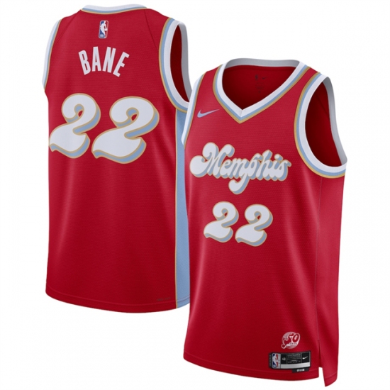 Men's Memphis Grizzlies #22 Desmond Bane Red 2024-25 City Edition Stitched Basketball Jersey - Ujersey