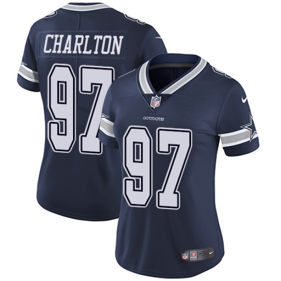 Women's Nike Dallas Cowboys #97 Taco Charlton Navy Blue Team Color Vapor Untouchable Limited Player NFL Jersey - Ujersey