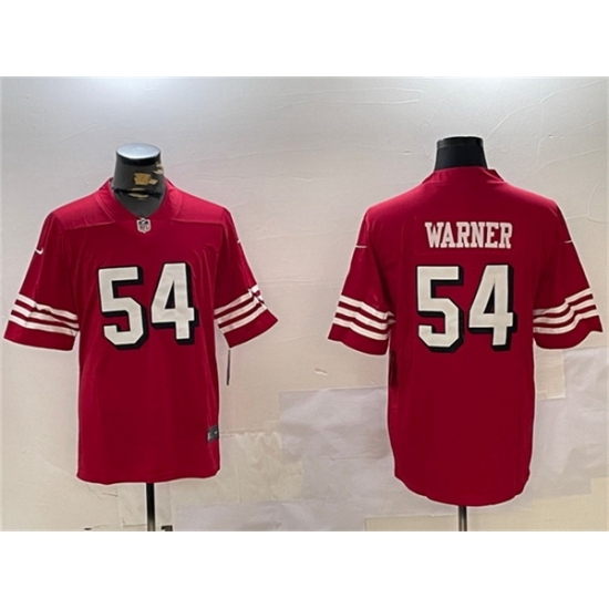Men's San Francisco 49ers #54 Fred Warner Red Vapor Untouchable Limited Stitched Jersey - Ujersey