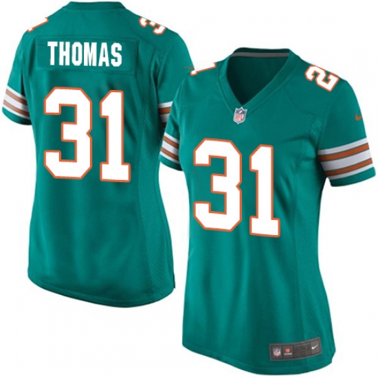 Women's Nike Miami Dolphins #31 Michael Thomas Game Aqua Green Alternate NFL Jersey - Ujersey