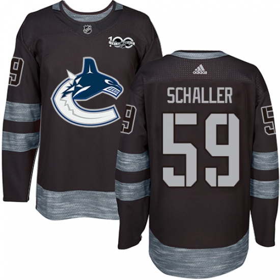 Men's Adidas Vancouver Canucks #59 Tim Schaller Authentic Black 1917-2017 100th Anniversary NHL Jersey - Ujersey
