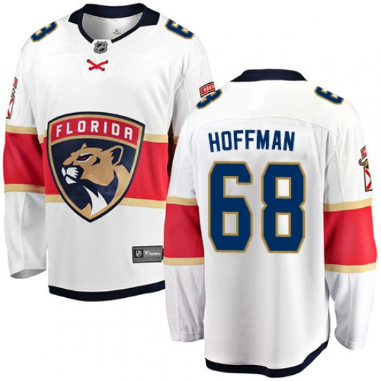 Men's Florida Panthers #68 Mike Hoffman Authentic White Away Fanatics Branded Breakaway NHL Jersey - Ujersey
