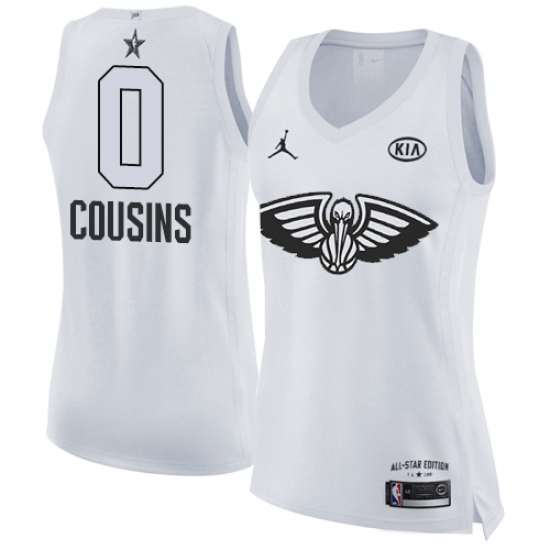 Women's Nike Jordan New Orleans Pelicans #0 DeMarcus Cousins Swingman White 2018 All-Star Game NBA Jersey
