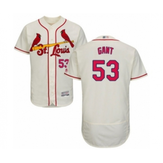 Men's St. Louis Cardinals #53 John Gant Cream Alternate Flex Base Authentic Collection Baseball Player Jersey