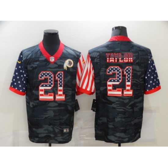 Men's Washington Redskins #21 Sean Taylor Camo Flag Nike Limited Jersey