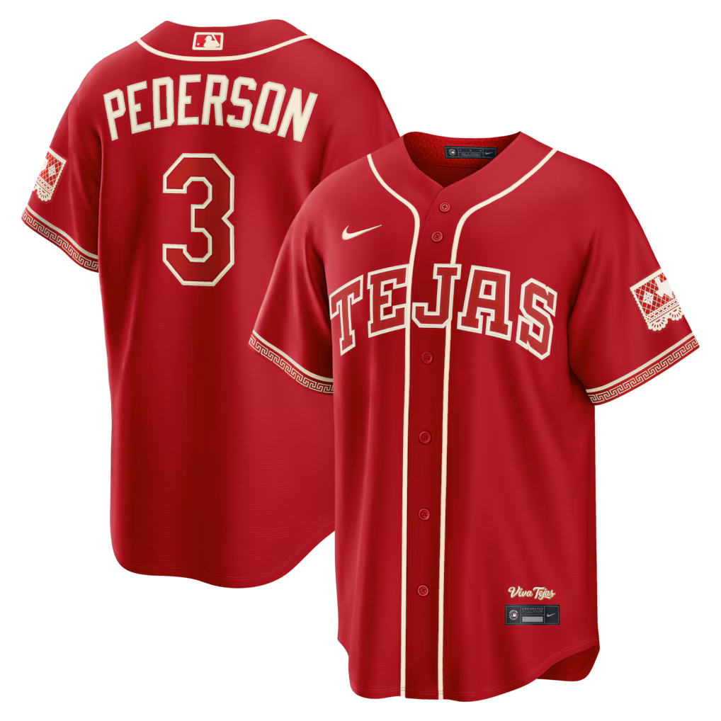 Men's Texas Rangers Joc Pederson Nike Red 2026 City Connect Stadium Jersey