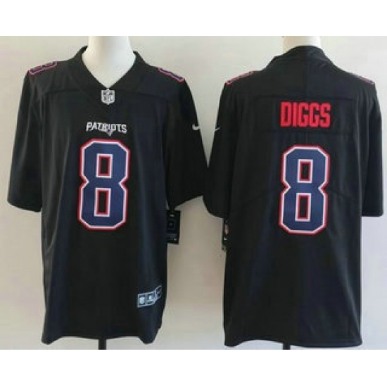 Men's New England Patriots #10 Drake Maye Limited Black Fashion Vapor Jersey - Ujersey