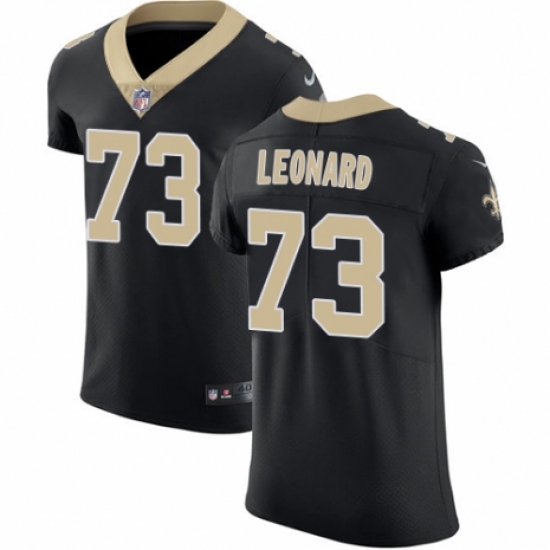 Men's Nike New Orleans Saints #73 Rick Leonard Black Team Color Vapor Untouchable Elite Player NFL Jersey - Ujersey