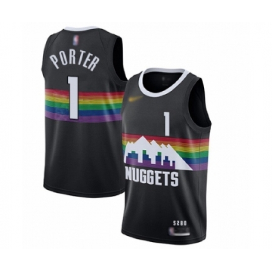 Women's Denver Nuggets #1 Michael Porter Swingman Black Basketball Jersey - 2019 20 City Edition - Ujersey