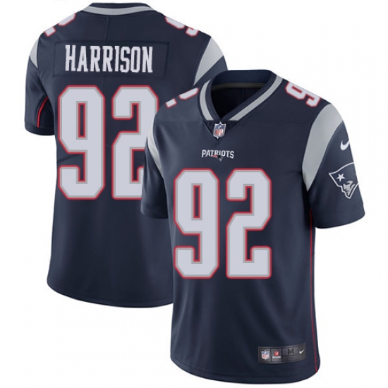 Youth Nike New England Patriots #92 James Harrison Navy Blue Team Color Vapor Untouchable Limited Player NFL Jersey - ujerseystore