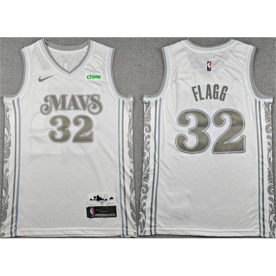 Men's Dallas Mavericks #32 Cooper Flagg White 2025 City Edition Stitched Basketball Jersey - Ujersey