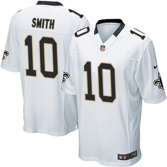 Men's Nike New Orleans Saints #10 Tre'Quan Smith Game White NFL Jersey