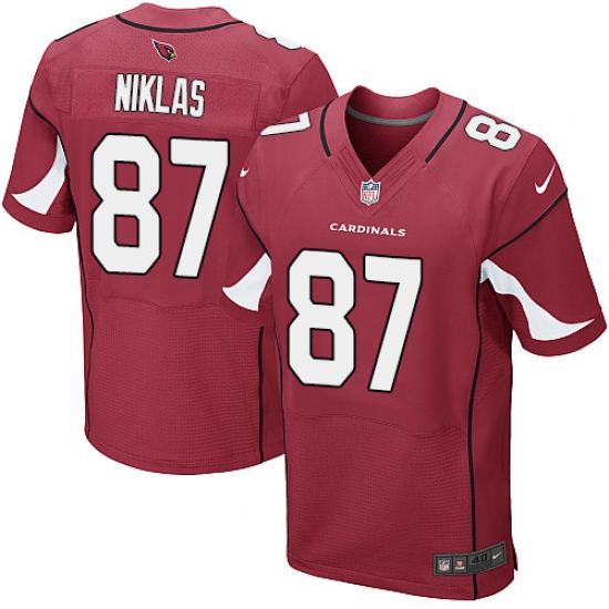 Men's Nike Arizona Cardinals #87 Troy Niklas Elite Red Team Color NFL Jersey - Ujersey