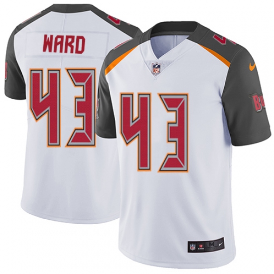 Men's Nike Tampa Bay Buccaneers #43 T.J. Ward White Vapor Untouchable Limited Player NFL Jersey - Ujersey