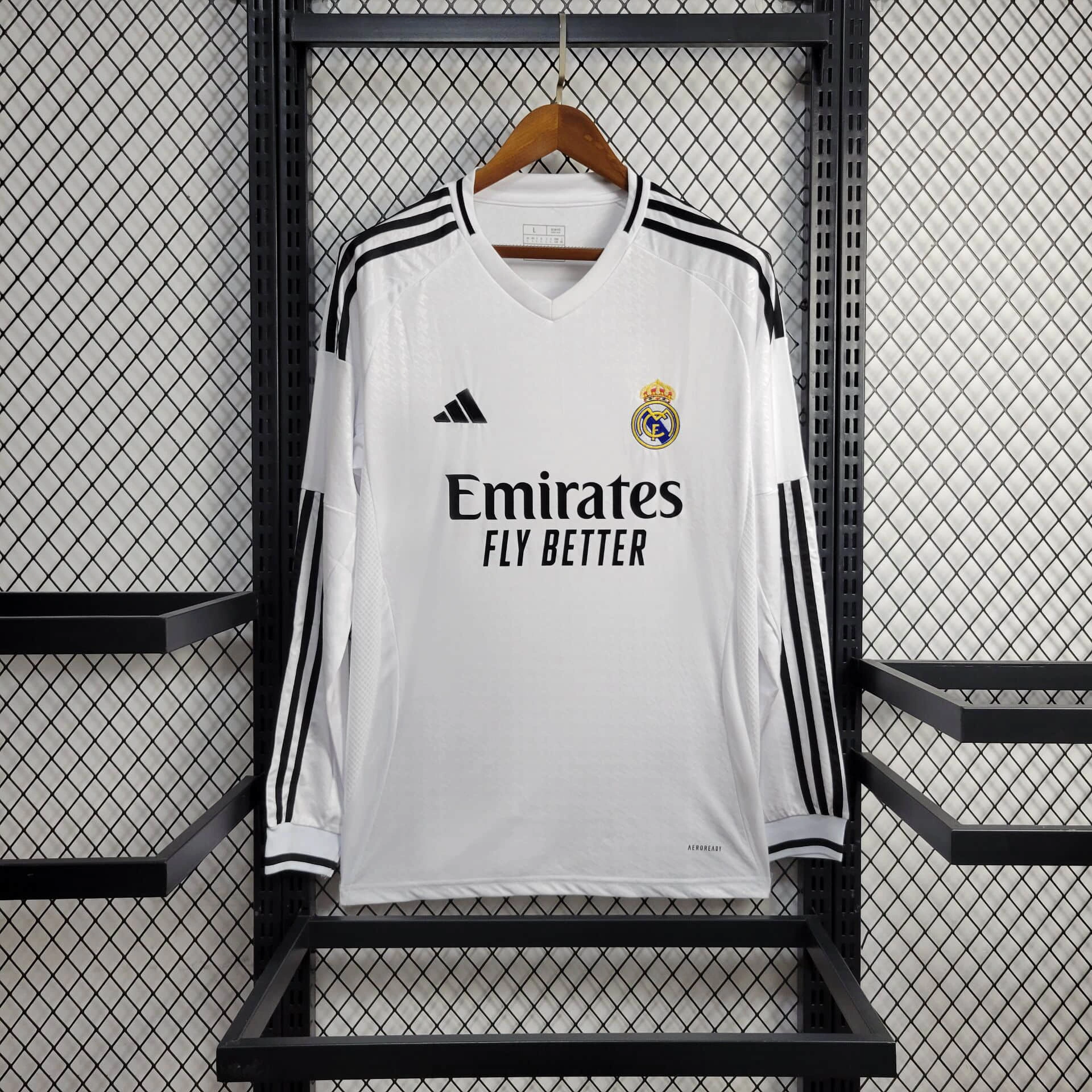 Real Madrid Soccer Jersey Home Custom Long Sleeve Shirt 2024/25 - ujerseystore