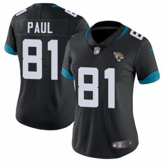 Women's Nike Jacksonville Jaguars #81 Niles Paul Teal Green Team Color Vapor Untouchable Limited Player NFL Jersey - Ujersey