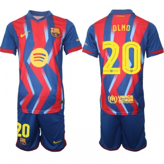 Men FC Barcelona 2026 Soccer Jerseys RedBlue #20 OLMO (2)