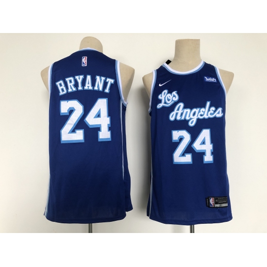 Men's Los Angeles Lakers #24 Kobe Bryant Blue Throwback Basketball Jersey - Ujersey