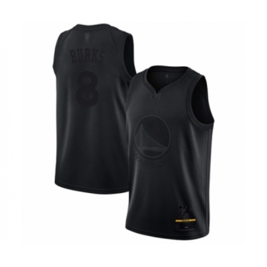 Men's Golden State Warriors #8 Alec Burks Swingman Black MVP Basketball Jersey - Ujersey