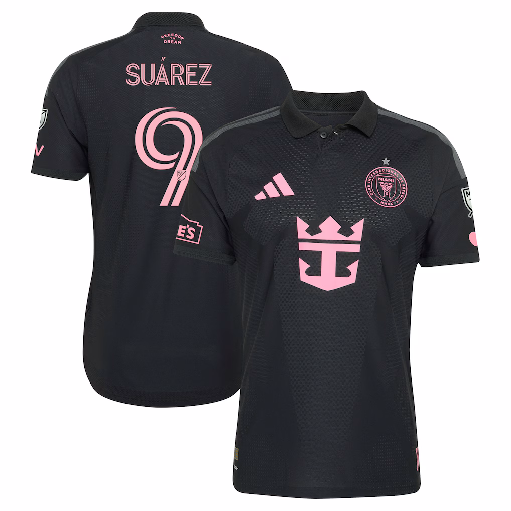 Men's Inter Miami CF Luis Suárez adidas Black 2026 Presagio On-Field Authentic Patch Jersey