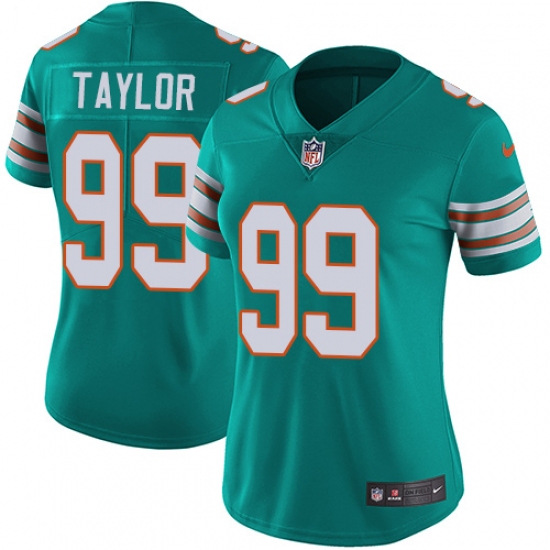 Women's Nike Miami Dolphins #99 Jason Taylor Elite Aqua Green Alternate NFL Jersey - Ujersey