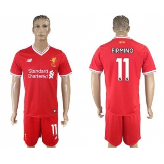 Liverpool #11 Firmino Red Home Soccer Club Jersey
