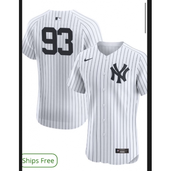 Men's New York Yankees #93 Nike White Home Limited Player Jersey
