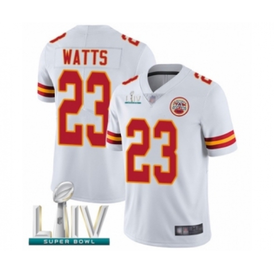 Youth Kansas City Chiefs #23 Armani Watts White Vapor Untouchable Limited Player Super Bowl LIV Bound Football Jersey - Ujersey