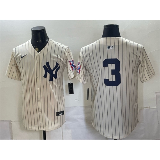 Men's New York Yankees #3 Babe Ruth Cream 2026 Field of Dreams Stadium Stitched Baseball Jersey - Ujersey