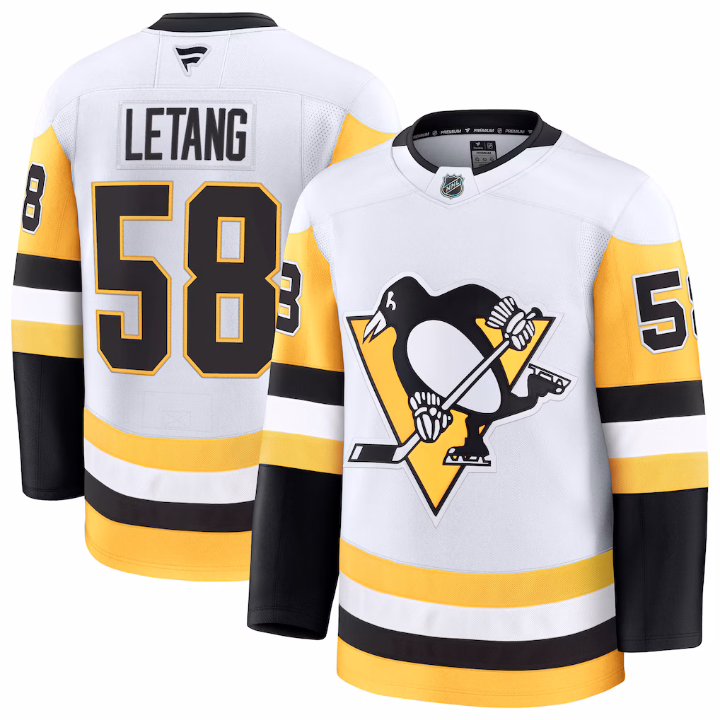 Men's Pittsburgh Penguins Kris Letang Fanatics White Premium Jersey - ujerseystore