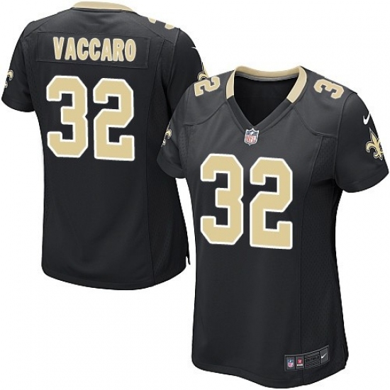 Women's Nike New Orleans Saints #32 Kenny Vaccaro Game Black Team Color NFL Jersey - Ujersey