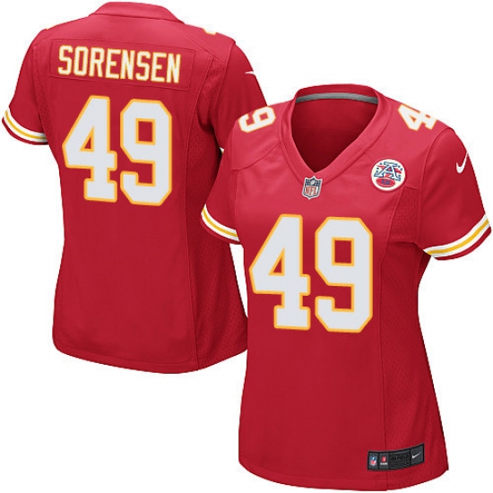 Women's Nike Kansas City Chiefs #49 Daniel Sorensen Game Red Team Color NFL Jersey