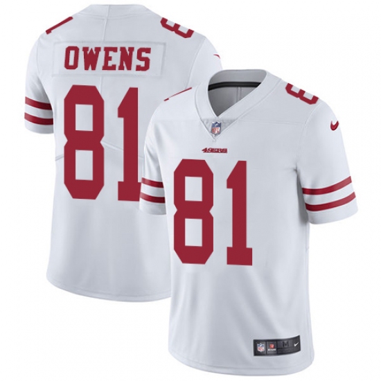Men's Nike San Francisco 49ers #81 Terrell Owens White Vapor Untouchable Limited Player NFL Jersey - Ujersey
