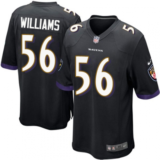 Men's Nike Baltimore Ravens #56 Tim Williams Game Black Alternate NFL Jersey - Ujersey
