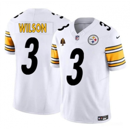 Men's Pittsburgh Steelers #3 Russell Wilson White F.U.S.E. With Walter Payton Vapor Limited Football Stitched Jersey - Ujersey