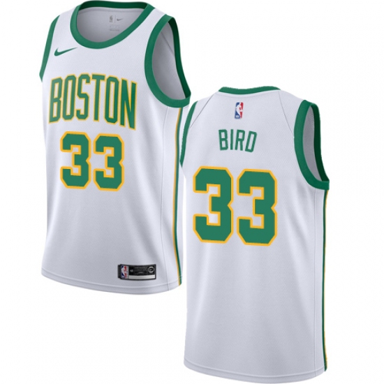 Women's Nike Boston Celtics #33 Larry Bird Swingman White NBA Jersey - City Edition - Ujersey