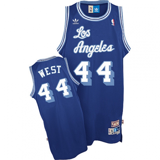 Men's Mitchell and Ness Los Angeles Lakers #44 Jerry West Swingman Blue Throwback NBA Jersey - Ujersey