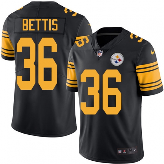 Youth Nike Pittsburgh Steelers #36 Jerome Bettis Limited Black Rush Vapor Untouchable NFL Jersey - Ujersey