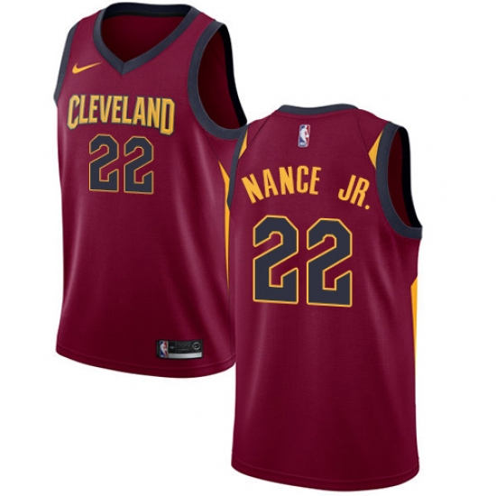 Youth Nike Cleveland Cavaliers #22 Larry Nance Jr. Swingman Maroon NBA Jersey - Icon Edition - Ujersey
