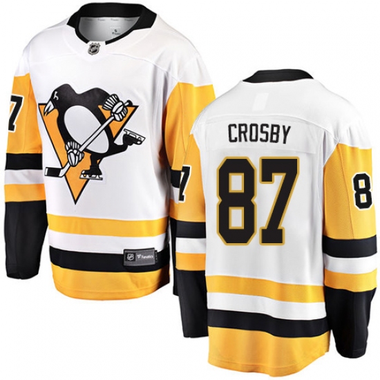 Men's Pittsburgh Penguins #87 Sidney Crosby Fanatics Branded White Away Breakaway NHL Jersey - Ujersey