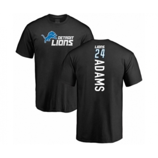 Football Detroit Lions #24 Andrew Adams Black Backer T-Shirt - Ujersey