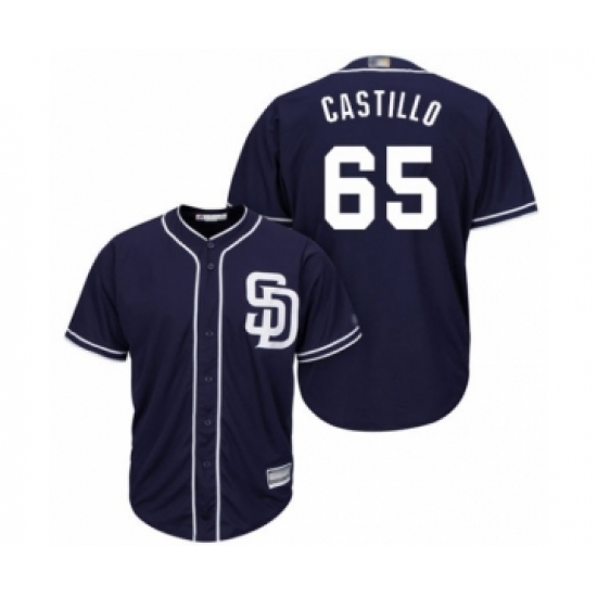 Youth San Diego Padres #65 Jose Castillo Authentic Navy Blue Alternate 1 Cool Base Baseball Player Jersey - Ujersey