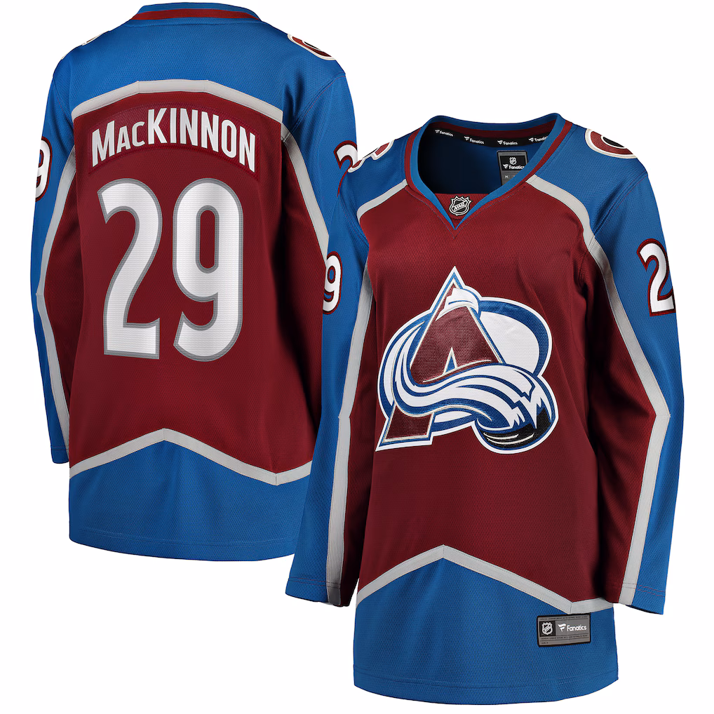 Women's Colorado Avalanche Nathan MacKinnon Fanatics Maroon Home Breakaway Jersey - ujerseystore