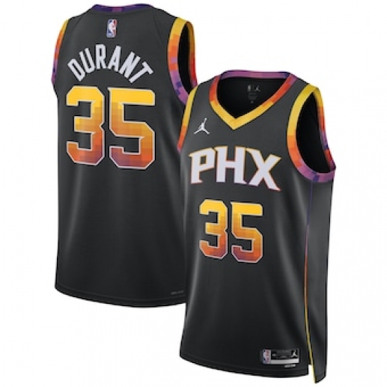 Men's Phoenix Suns #35 Kevin Durant Black 2022-23 Statement Edition Stitched Basketball Jersey - Ujersey