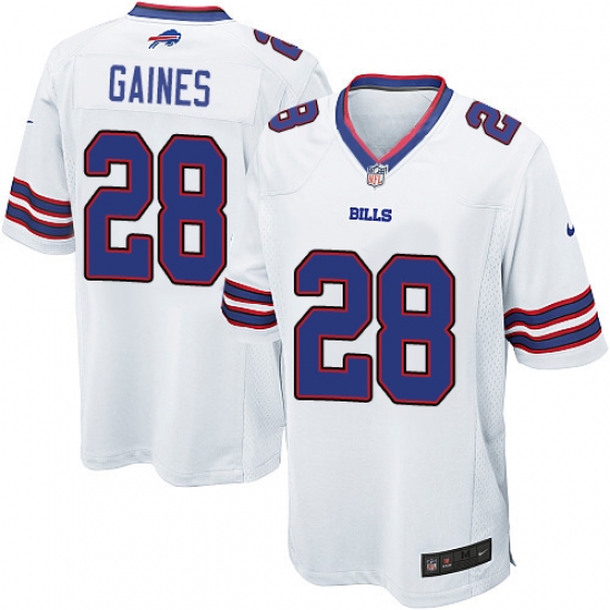 Men's Nike Buffalo Bills #28 E.J. Gaines Game White NFL Jersey - Ujersey
