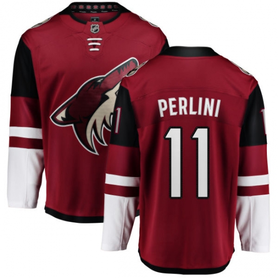 Men's Arizona Coyotes #11 Brendan Perlini Fanatics Branded Burgundy Red Home Breakaway NHL Jersey - Ujersey