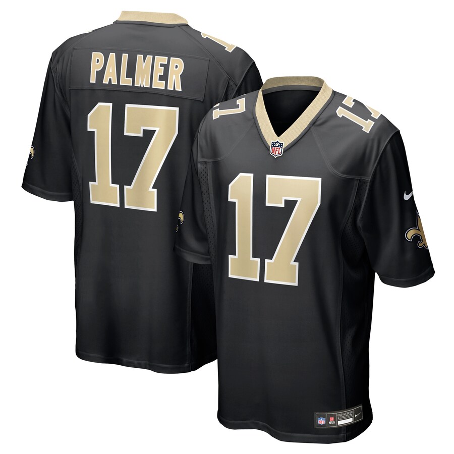 Men's New Orleans Saints Trey Palmer Nike Black Team Game Jersey - Ujersey