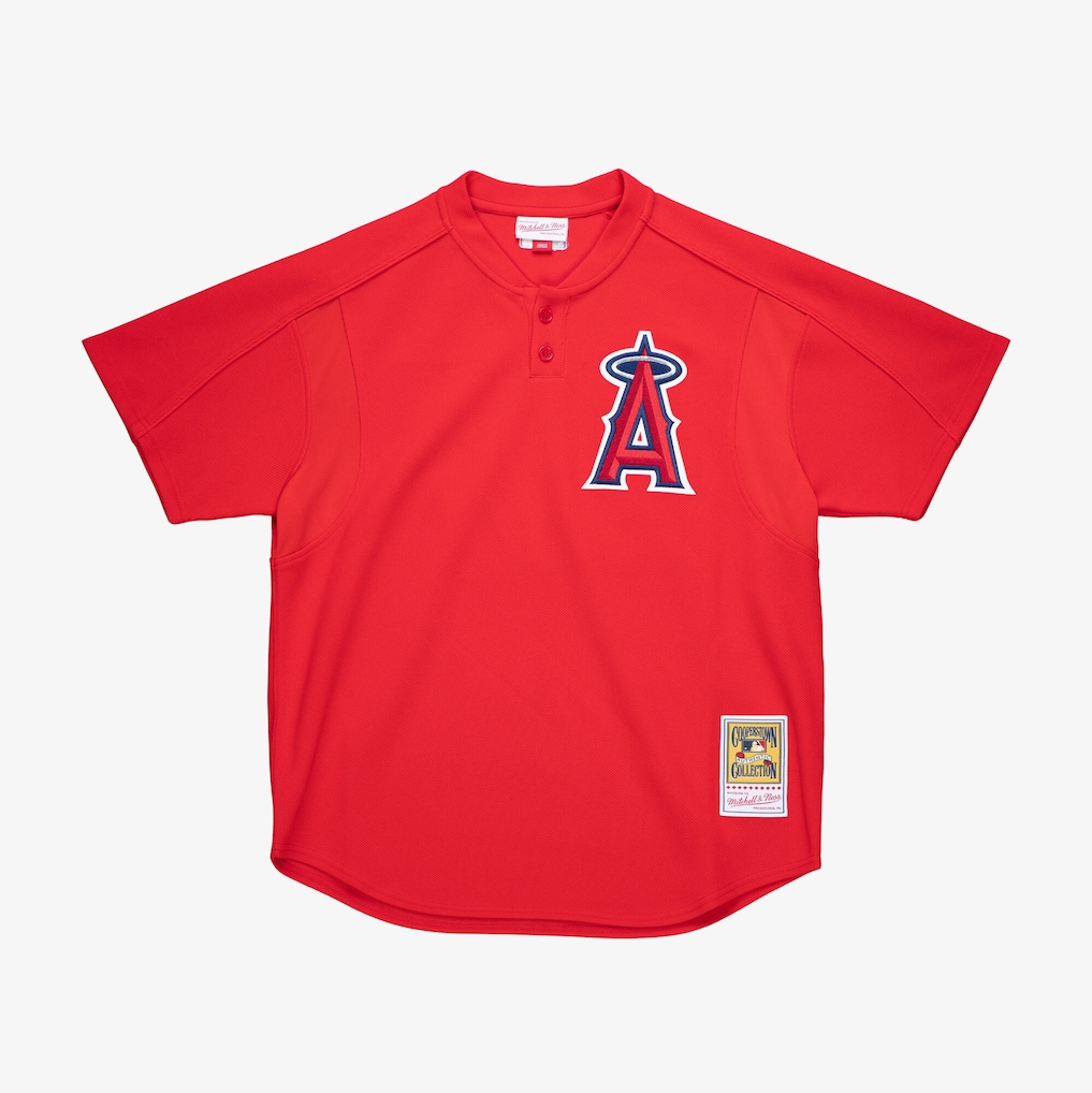 Men's California Angels Vladimir Guerrero Mitchell & Ness Red Authentic Batting Practice Jersey - ujerseystore