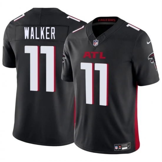 Men's Atlanta Falcons #11 Jalon Walker Black 2025 Draft F.U.S.E. Vapor Untouchable Limited Football Stitched Jersey - Ujersey