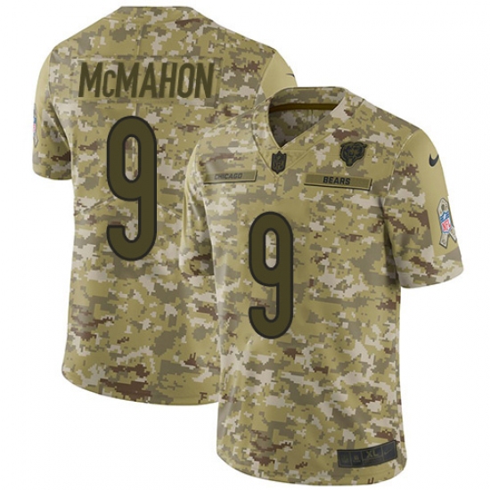 Men's Nike Chicago Bears #9 Jim McMahon Limited Camo 2018 Salute to Service NFL Jersey - Ujersey